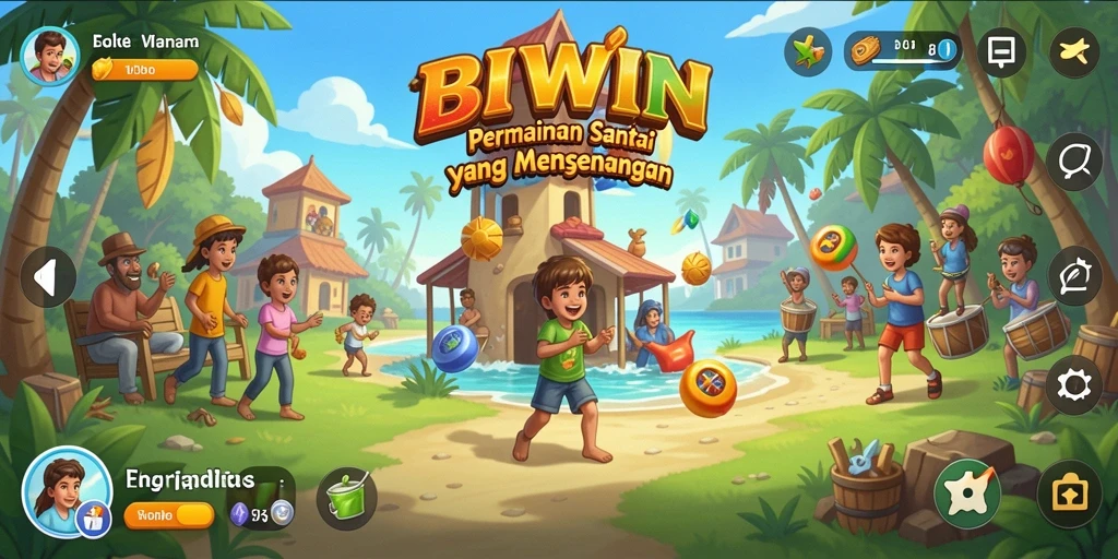 Tampilan gameplay seru BIWIN yang menantang dan penuh warna.