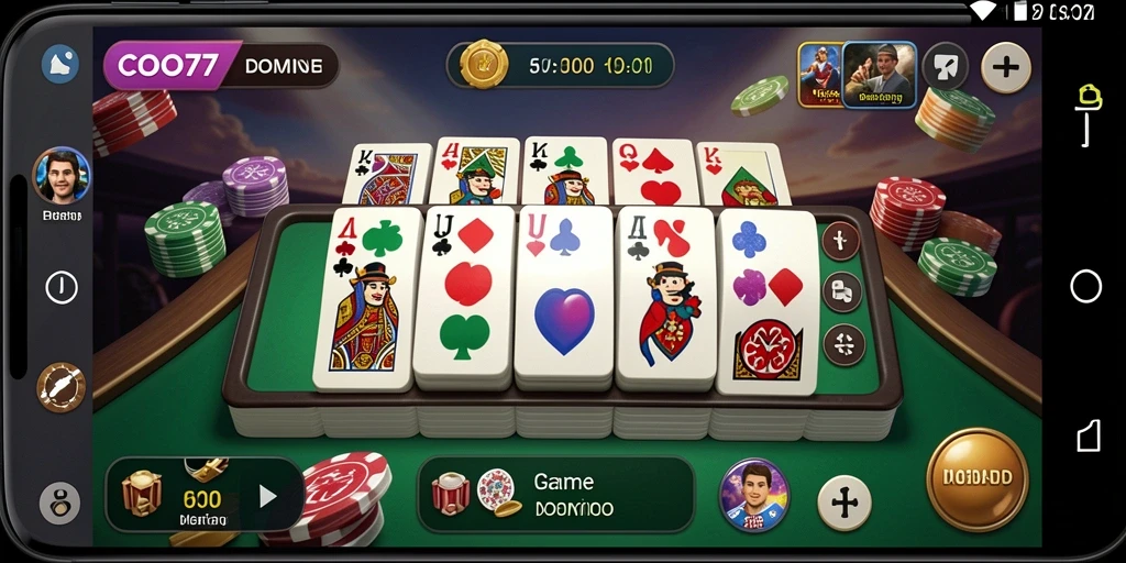 Gameplay seru <strong>COO77</strong> dengan tampilan kartu Domino yang menarik.