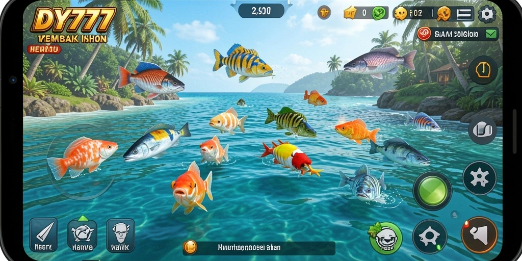 Screenshot gameplay menampilkan aksi tembak ikan yang seru.