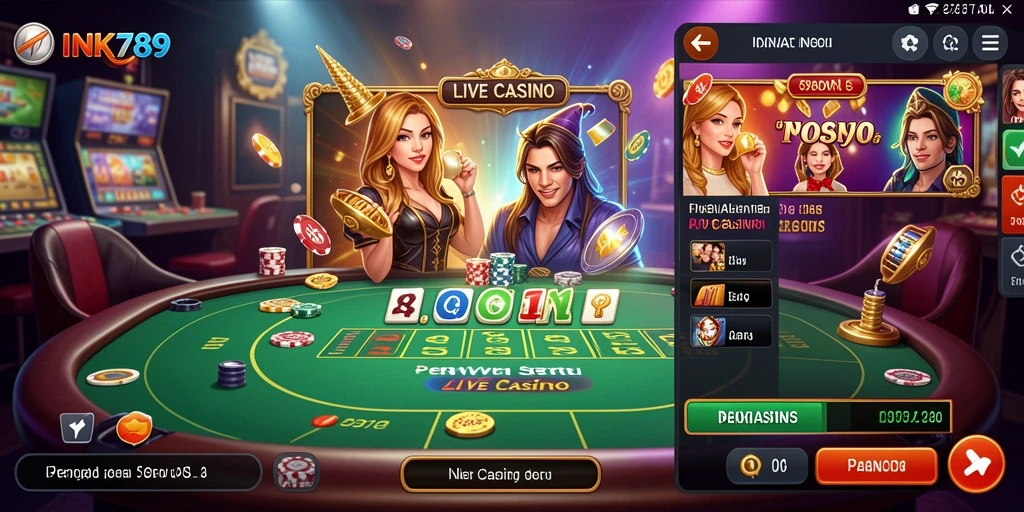 Tampilan gameplay Live Casino yang menarik dan interaktif.