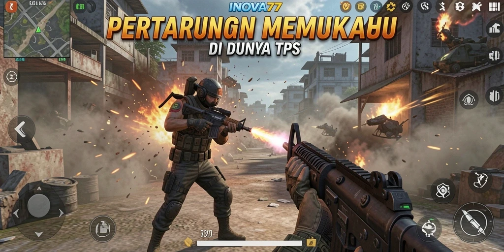 Gameplay seru dalam pertarungan TPS INOVA77.