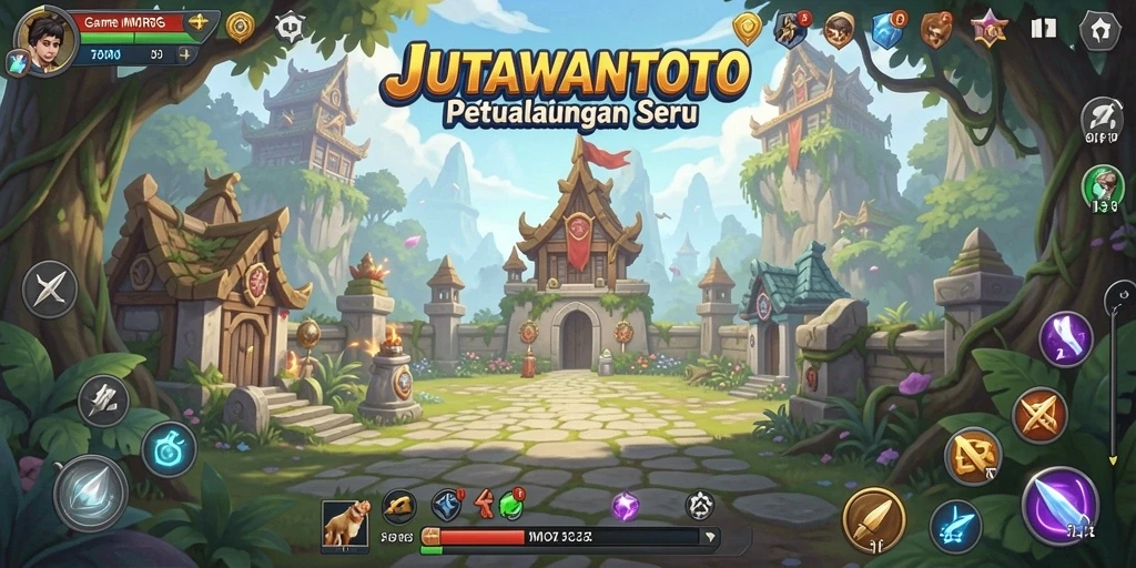 Screenshot gameplay JUTAWANTOTO menampilkan aksi bertempur yang menegangkan.