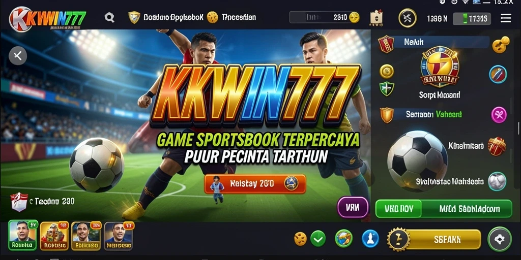 Tampilan gameplay langsung aplikasi Sportsbook KKWIN777 yang menarik.