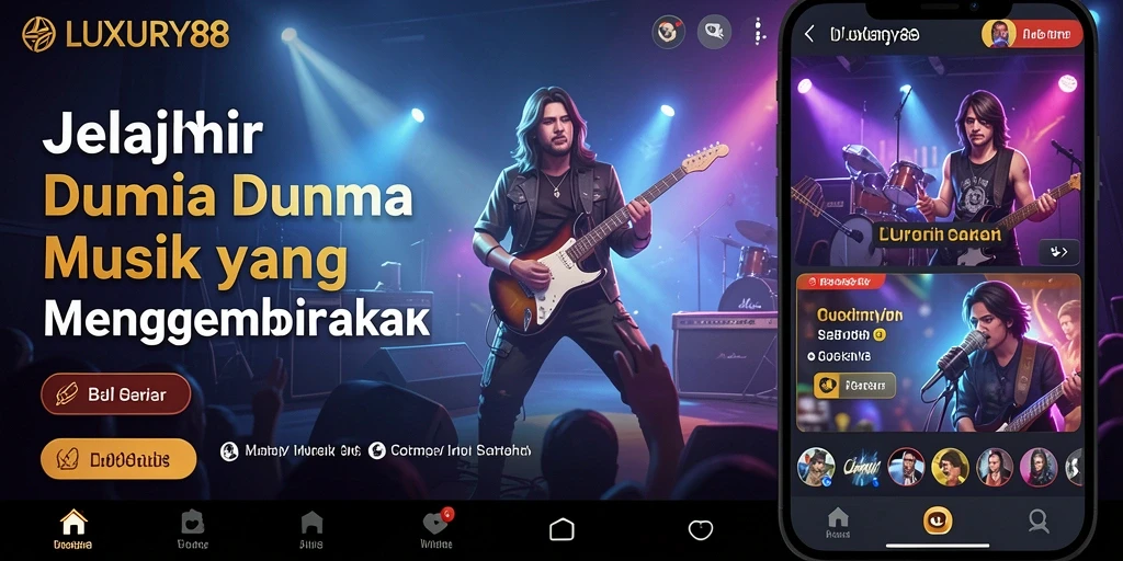 Tampilan gameplay yang seru di LUXURY88, penuh musik dan tantangan.