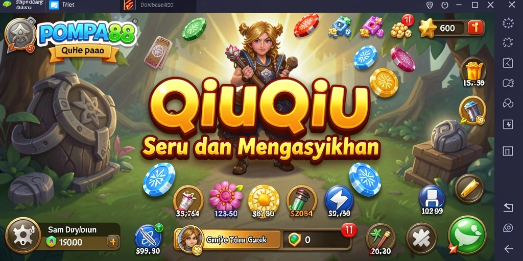 Tampilan gameplay QiuQiu yang menarik dan seru di POMPA88.