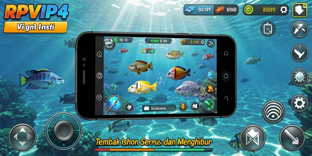 Gameplay RPVIP4 yang menegangkan saat menangkap ikan.
