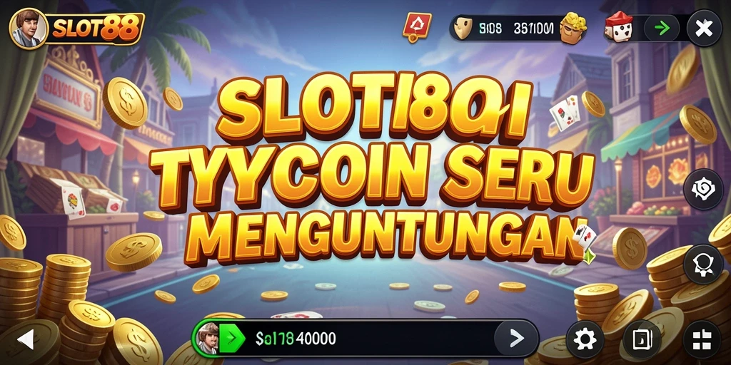 Screenshot utama menunjukkan gameplay seru dari SLOT88 dengan elemen Tycoon.