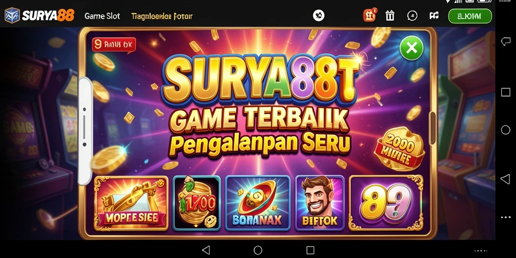 Tampilan menarik dari gameplay slot SURYA88.