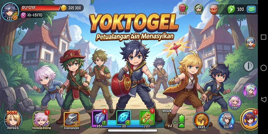 Screenshot gameplay <strong>YOKTOGEL</strong> menunjukkan aksi seru dan karakter anime yang menawan.
